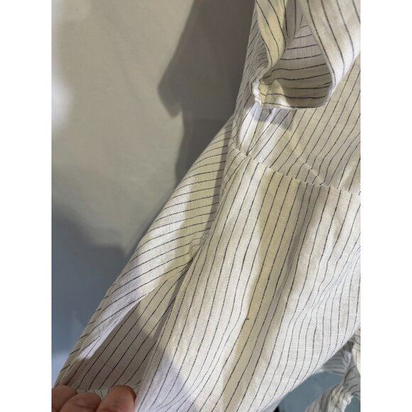 NWT Hudson North Linen Blend Wrap Comfy Stylish Belted Stripe Linen Dress Sz 3XL - Picture 15 of 16